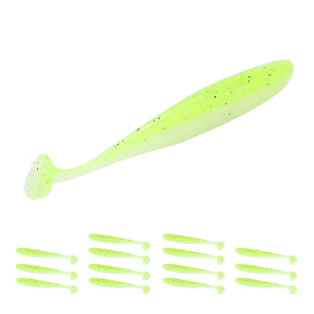 Soft Fishing Lures Soft Silicone Bait Soft Silicone Lure T Tail Soft Lure  15Pcs Two Color T Tail Soft Fishing Bait Artificial Silicone Soft Lure  Fishing Tackle Gear For Freshwater 