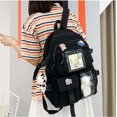 thumbnail image 5 of Mochila Kawaii Linda Mochila Escolar con Accesorios de Pin Kawaii para Adolescentes y niñas(Negro,, 5 of 5