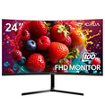 thumbnail image 2 of CR24CM CRUA 24 Inch 100Hz Curved Monitor,FHD (1920×1080) 99% sRGB Computer Monitor,Thin Bezel, Wall Mountable & Tilt Adjustable,Black, 2 of 8