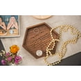thumbnail image 3 of MUUJEE to My Mother in Law Ring Dish - Engraved Hexagon Wood Tray Small Jewelry Dish Mother of The Groom Gift for Wedding Day Ceremony 5.5" x 5", 3 of 6