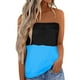 thumbnail image 1 of Playeras,Blusas y Tops,Ropa para Mujer Camisola para mujer Camisetas sin mangas Camiseta de tubo estampada para mujer, informal, holgada, cómoda, camiseta sin mangas (Blue, M), 1 of 5