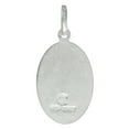 thumbnail image 2 of 24mm Sterling Silver Miraculous Medal Necklace Oval Virgin Mary Italy with Stainless Steel Chain 7/8 inch, 2 of 5