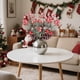 thumbnail image 5 of pieza de esquejes blancos navideños | Ramas artificiales de agujas de pino de plástico | Decoración navideña de 25 cm para árboles, coronas, centros de mesa y arreglos navideños., 5 of 6