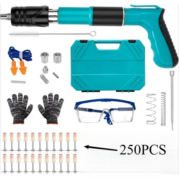 5 Speed Regulating 250 Pegs Set Wall Channel Slotted/Home Decoration Nail Gun