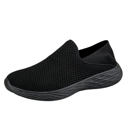 

kpoplk Mens Walking Shoes Mens Lightweight Walking Shoes Shoes Non Slip Breathable Mesh Running Sneakers Black 8.5