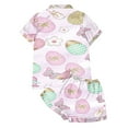 thumbnail image 5 of GDREDA pyjamas pour Femmes Ensembles 2 Pcs pyjamas pour Femmes Tigre Floral Imprimé Graphique Chemise à Boutons à Manches Courtes et Short Ensemble de Pyjama Femmes Ensembles de Pyjama pyjamas Rose,G, 5 of 5