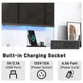 thumbnail image 6 of Blotout 70'' Fireplace TV Stand with 36'' Fireplace, Gloss Wall Mounted Fireplace Entertainment Center with Storage&Power Outlet, Modern LED Light Console for Wall-mounted TV Up to 80'', 6 of 10