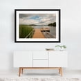 thumbnail image 2 of Dock on Island Pond - Brighton Vermont Photography Lake Nature Scenic Water Boardwalk Summer Black Framed Wall Art Print 16 x 24 inches, 2 of 4