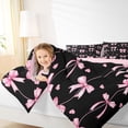 thumbnail image 3 of Erosebridal Kawaii Pink Bowknot Twin Bedding Sets 7-Piece for Kids Teens,Girls Cute Love Heart Bedding Comforter Set,Pink Reversible,Luxury Bedroom Decor, 3 of 6