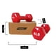 thumbnail image 2 of Mancuerna de vinyl Tayga hexagonal Rojo 6 Lb, 2 of 4