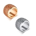 thumbnail image 2 of 16mm Chunky Rings for Women Sandblasting Surface Stainless Steel Bulky Band 6-10, 2 of 7
