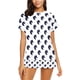 thumbnail image 1 of Conjunto de pijama corto para mujer con estampado de cabeza de caballo LKS303, 1 of 4
