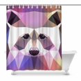 thumbnail image 1 of MKHERT Raccoon Cool Animal in Geometric Triangle Shapes Decor Waterproof Polyester Bathroom Shower Curtain Bath 60x72 inch, 1 of 1