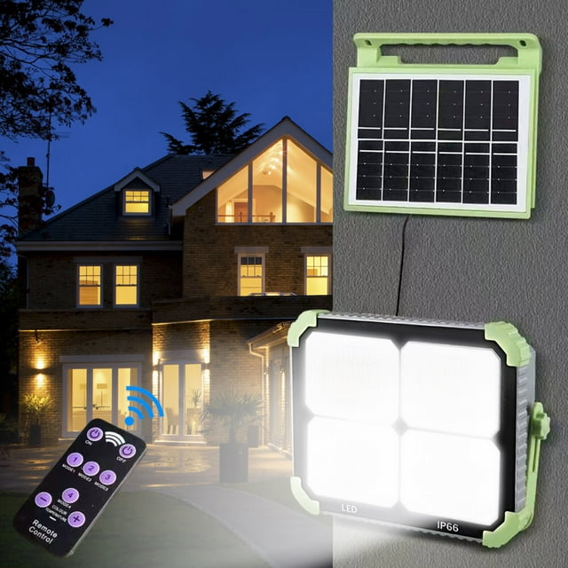 Xihbxyly Ofertas En Dolares Lámpara Solar Portátil Multifuncional para Exteriores de Alta Potencia, Lámpara de Pared Externa Dividida, Lámpara de Proyección de Carga, Lámpara de Camping