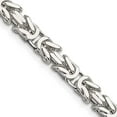 thumbnail image 6 of 925 Sterling Silver 6mm Square Byzantine Chain 24 Inch, 6 of 7