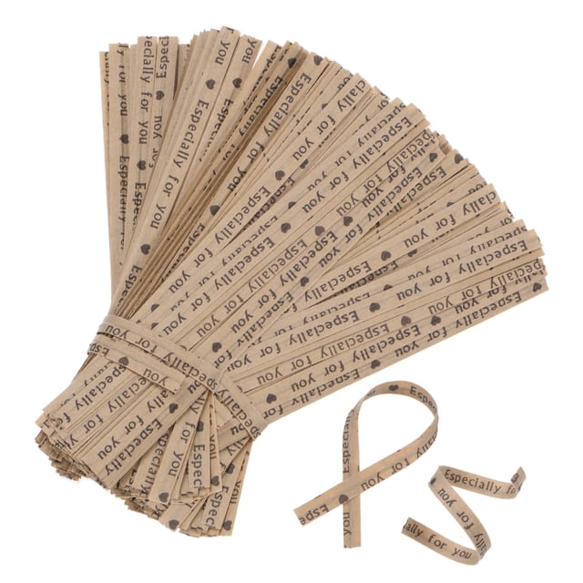 1400 Paquete de ataduras de papel kraft, 9cm / 3.5 pulgadas ataduras de pan de colores
