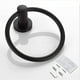 thumbnail image 2 of Toallero de acero inoxidable negro mate moderno para pared de baño, 2 of 5