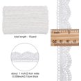 thumbnail image 2 of 15 Yard 15 Yards Lace Edge Trim Ribbon 1 Inch Wide White Sector Embroidered Edging Trimmings for DIY Sewing Craft Dress Brim Clothes Tablecloth Embellishments Accessories Gift Wrapping Supplies, 2 of 7