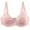 Pink, variant on Timegard Wireless Bras for Women Plus Size Flower Lace Breathable Adjustable Strap Solid Color Thin Bras