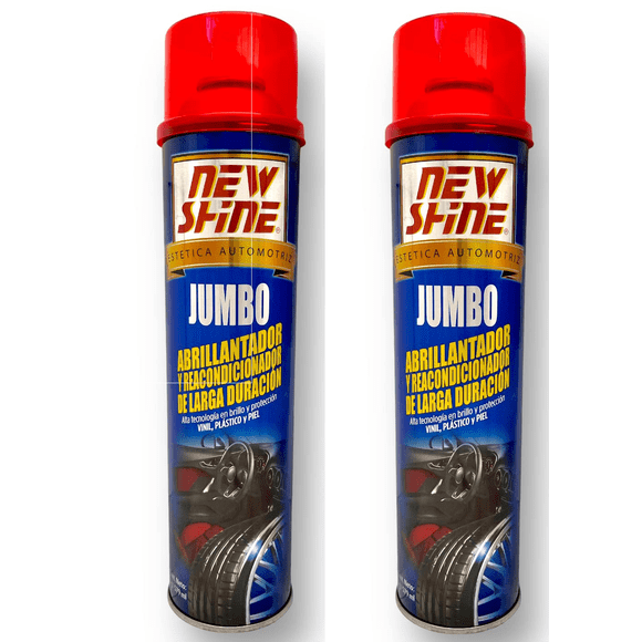 Paquete 2 Abrillantador New Shine Jumbo | Brillo y Cuidado para Plásticos, Vinil y Llantas