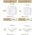 thumbnail image 5 of MALACASA Porcelain Dinnerware Sets, 24 Piece Round White Dishes With Silver Line, Dish set Service for 6, Series ELISA, 5 of 7