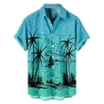 thumbnail image 1 of Men's Hawaiian Printed Button Short Sleeve Shirts Men's Casual Fashion Short Sleeve Shirts3XL, 1 of 4