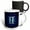 Multicolor, variant on 3drose, Western Astrology Gemini Symbol with Starry Space Background., 11oz Two-tone Blue Mug