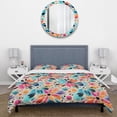 thumbnail image 3 of Designart "Vibrant Tribal Mandala" Multicolor Floral Bedding Covert Set - Cottage Bed Set With 2 Shams, 3 of 5
