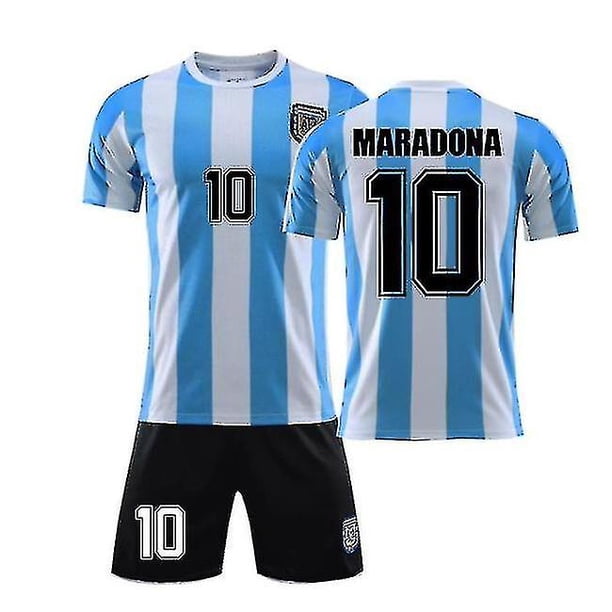 Azul Maradona Jersey No. 10 Argentina Retro Ball King Suit