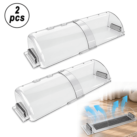 WLGJL 2 pack Plastic Air & Heat Deflector for Vents, Sidewalls and Ceiling Registers, Adjustable from 9" to 15.5"