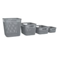 thumbnail image 6 of Life Story 10 Quart Decorative Storage Basket, Medium Plastic Home Organizer, Gray, 6 of 8