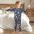 thumbnail image 6 of Dailycode Cotton Pajama Set Snug Fit Long Sleeve Top and Pants for 18M-8Y Space Stars Rocket Whale, 6 of 7