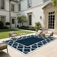 thumbnail image 3 of Kzaei Waterproof Outdoor Rug, Reversible Plastic Camping Area Rugs, Blue & White, 3 of 9