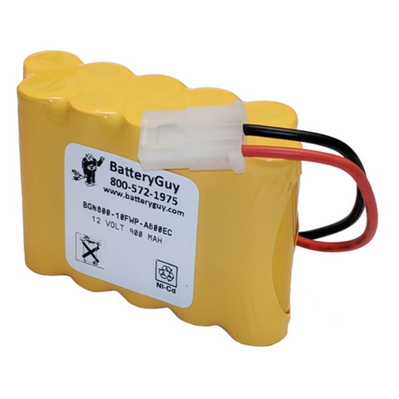 Nickel Cadmium Battery 12v 800mah ~ BGN800-10FWP-A800EC (Rechargeable)