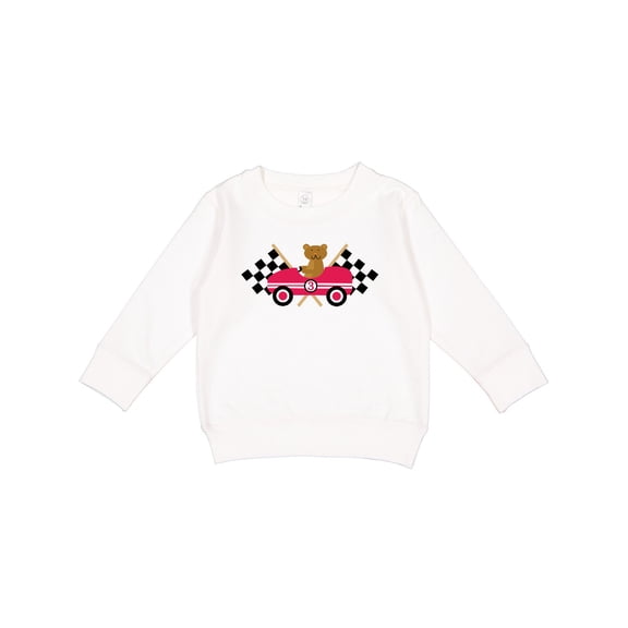 Inktastic Race Car Racing Bear Animal Toddler Sweatshirt