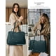 thumbnail image 5 of Bolsa para portátil LOVEVOOK de 17.3 pulgadas para mujer, piel impermeable, verde azulado, 5 of 7
