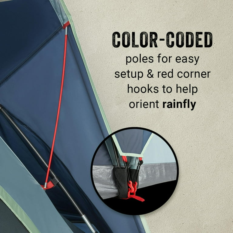 Coleman Skydome 12-Person Camping Tent XL, Blue Nights, Fits 4