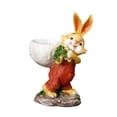 thumbnail image 2 of jinwen Easter Bunny Statue Flowerpot Balcony Decoration for Outside Decor Versatile Yellow, 2 of 9