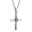 silver no chain, variant on Unisex Stainless Steel Personality Hip Hop Elegant Unique Rose Flower Cross Pendant Amulet Crucifix Necklace Simple Jewelry Gold Free Chain