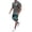 D174/Grey, variant on Afdoent Men's 2 Pieces Outfits Men Hawaiian Crew Neck Short Sleeve T Shirt And Printed Shorts Two Piece Set Summer Vacation Outfits For Men