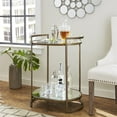 thumbnail image 2 of SEI Furniture Table de Bar d'Espace Petit avec Dessus Miroir Charmant en Or, 2 of 11