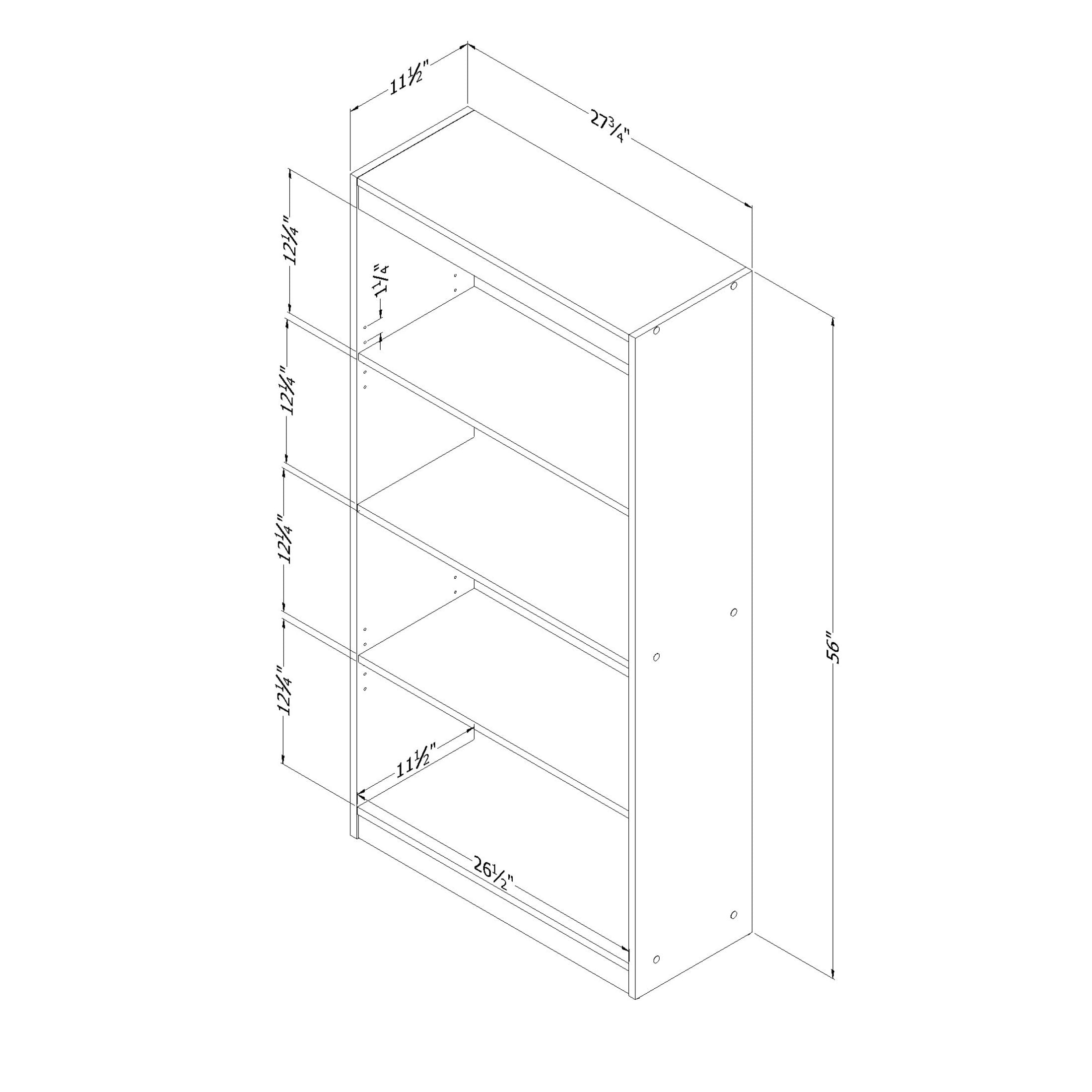 South Shore Axess, Contemporary Bookcase, Standard White