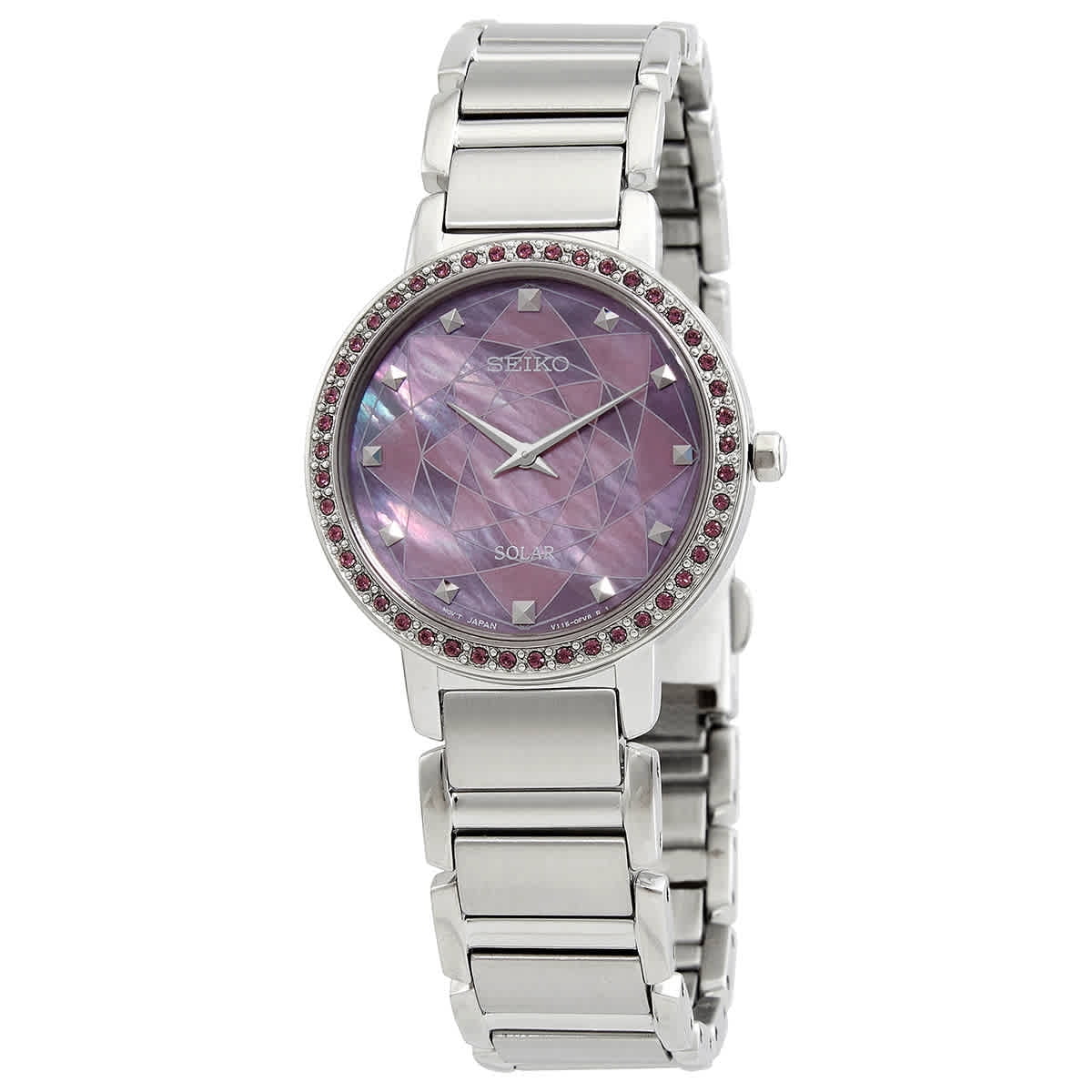 Seiko Discover More Crystal Pink Dial Ladies Watch SUP453P1 