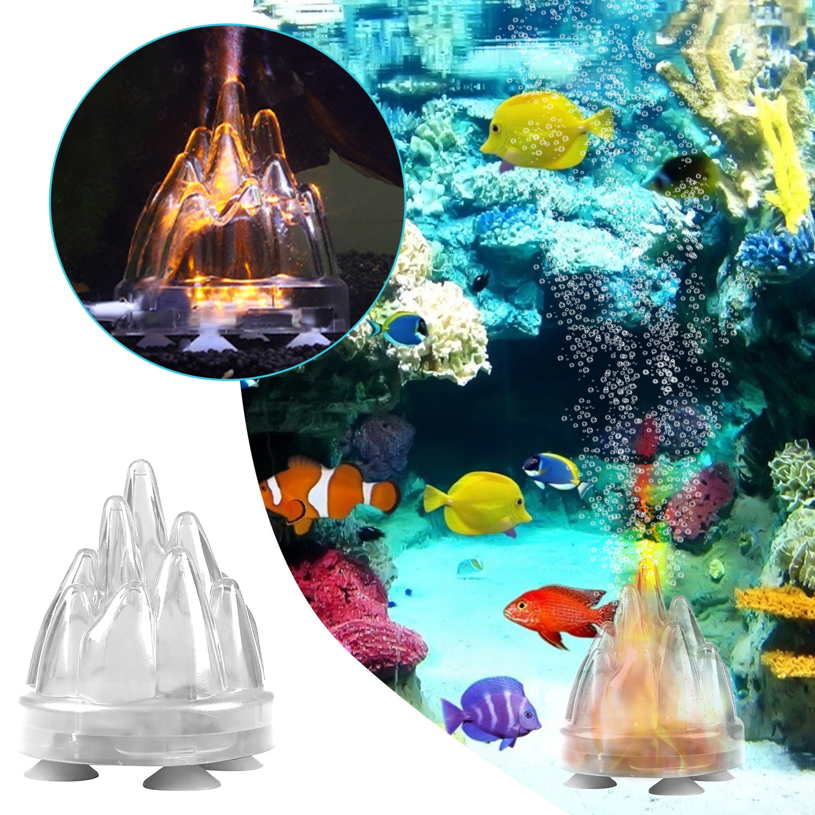herinneringen perzik Eerste Kuluzego Aquarium Light Fish Tank Bubble Light Lamp Aquarium Decoration  Ornaments - Walmart.com