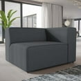 thumbnail image 3 of Modway Mingle Modern Style Polyester Fabric Right-Facing Sofa Chair in Gray, 3 of 5