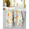 thumbnail image 2 of Flour Sack Kitchen Towels Set of 2-18x26 Cotton Dish Towels with Hanging Loop Reusable Tea Towel for Cleaning Spring Absorbent Dishcloths Cute Home Decor Housewarming, Lemon Birds, 2 of 6