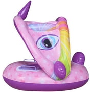 Hirigin Toddler Pool Float Pink Purp Unicorn Inflatable Swimming Ring,Inflatable Swimming Ring Seat for Baby Girls Boys
