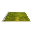 thumbnail image 2 of Ahgly Company Machine Washable Indoor Square Oriental Yellow Industrial Area Rugs, 7' Square, 2 of 4