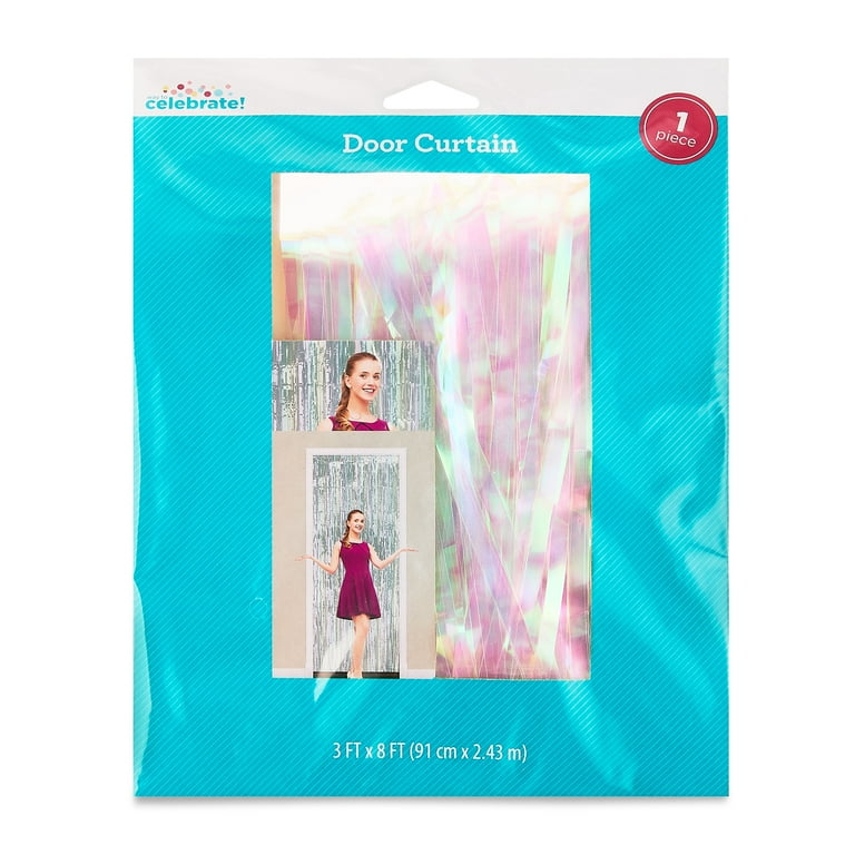 Way To Celebrate Iridescent Foil Door Curtain, 8' x 3' photo 5