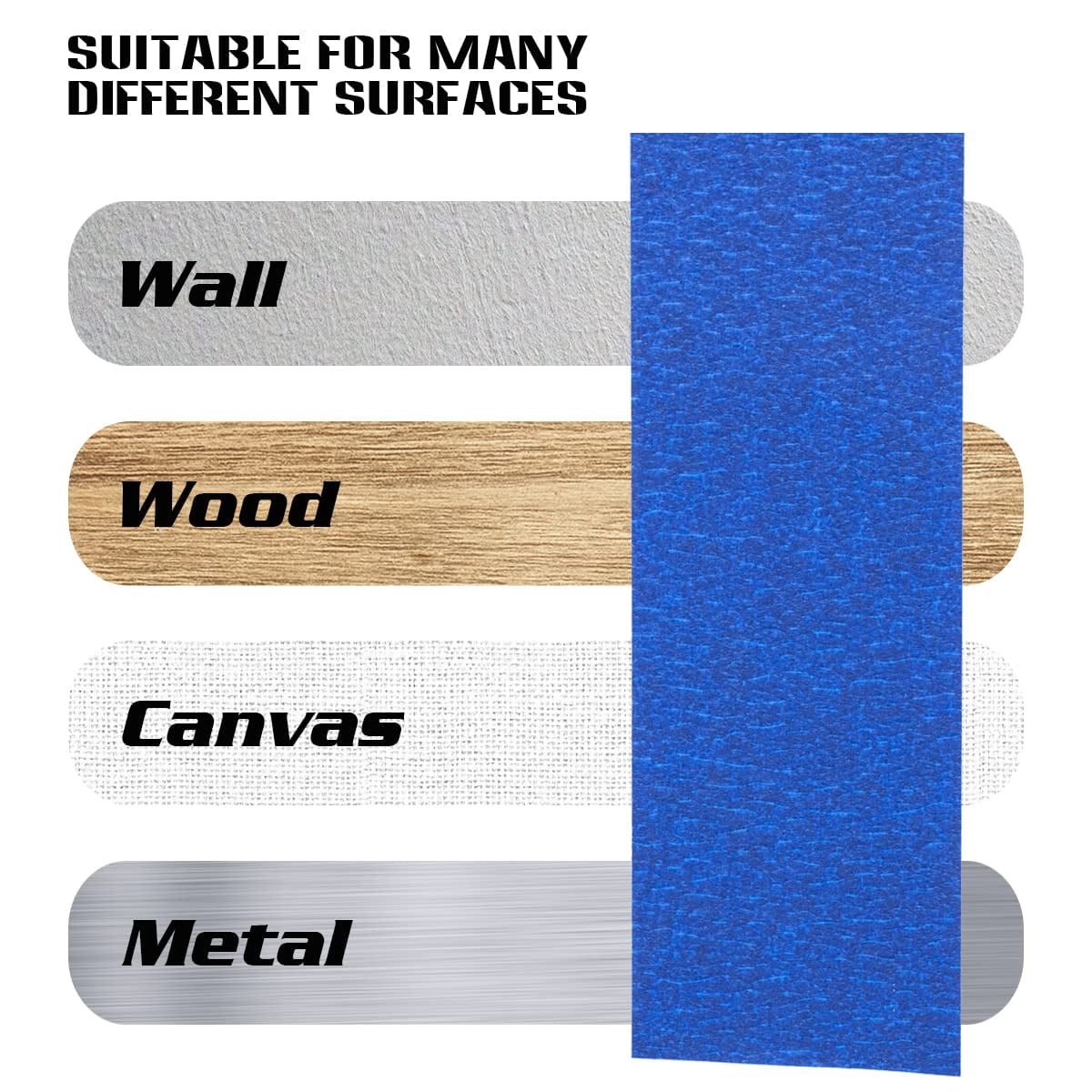 Blue Painters Tape, 2 Inch Masking Tape Bulk for Multi-Surface, Produce Sharp Lines, Residue-Free 196 Yards Total Set of 4 Rolls